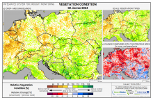 Dopady na vegetaci - Evropa - 2. červen 2024
