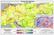 Dopady na vegetaci - Evropa - 16. červen 2024