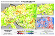Dopady na vegetaci - Evropa - 30. červen 2024