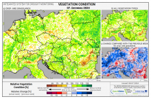 Dopady na vegetaci - Evropa - 7. červenec 2024