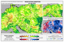 Dopady na vegetaci - Evropa - 20. říjen 2024