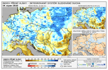 Index půdní vláhy - Evropa - 18. srpen 2024