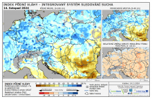 Index půdní vláhy - Evropa - 14. listopad 2024