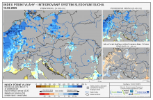 Index půdní vláhy - Evropa - 13. únor 2025